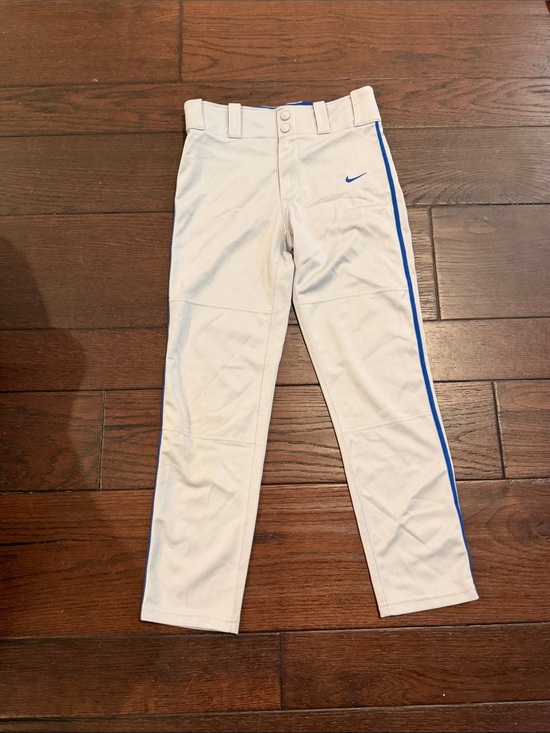 Nike Other - Nike White Kids Baseball Pants with Blue Side Stripe
